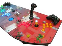542 4-player, lighted, green buttons, blue buttons, mario, blue trackball, red buttons, orange buttons, tron joystick, spinner