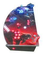830 2-player, blue buttons, red buttons, lighted, blue trackball, silver trim, star wars,dark vs light