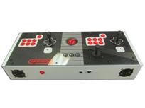 868 2-player, red buttons, black buttons, red trackball, white trim, nintendo, classic controller